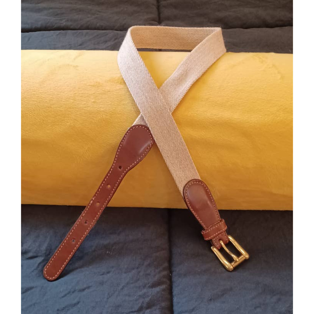 J. Crew Belt Womens 28 Classic Preppy Leather Canvas Retro Basic Simple Everyday